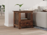 Bedside Table Brown 30 x 30 x 47 cm Solid Reclaim Wood 42012370