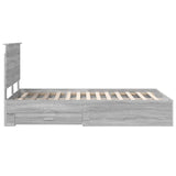 Bed Frame with Drawer Grey Sonoma 120 x 200 cm Engineered Wood 3409681
