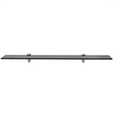 Floating Shelf Set of 2 Black Tempered safety glass, Zinc alloy 3051530