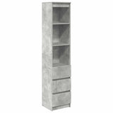 Highboard Concrete Grey 37.5x35x180 cm Engineered Wood 861664