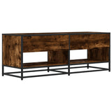 TV Cabinet Smoked Oak 120.5x40x46 cm Engineered Wood and Metal 848891