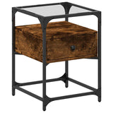 Bedside Cabinets 2 pcs Smoked Oak 40x40x55 cm Engineered Wood 846079