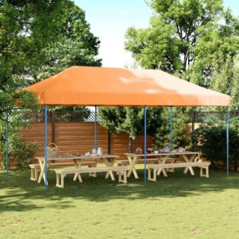 ZNTS Foldable Party Tent Pop-Up Orange 580x292x315 cm 4004937