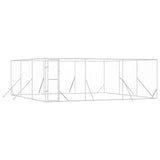 Outdoor Dog Kennel Silver 6x6x2 m Galvanised Steel 3190460