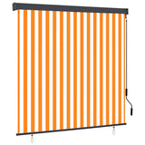 Outdoor Roller Blind 160x250 cm White and Orange 145975
