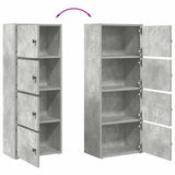Bookcase Concrete Grey 40x24x102 cm Engineered Wood 860376