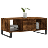 Coffee Table Smoked Oak 90x50x36.5 cm Engineered Wood 830601