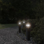 ZNTS Outdoor Floor Lamps 3pcs Black 50 cm Aluminium 4006394