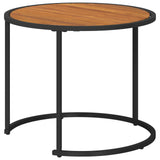 Coffee Table Set 2 pcs Natural and Black 55 x 55 x 45 cm 42026684