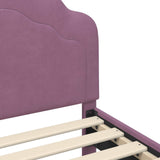 Children's Bed Frame with Headboard Purple 80 x 160 cm Velvet 42010940