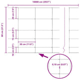 Wild Fence with Posts 100 x 0.8 m 3337166