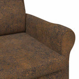 Armchair Brown 76 x 94 x 102 cm Faux Leather 42009867