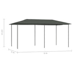 ZNTS Gazebo 2.98x5.3x2.59 m Anthracite 160 g/m² 313622