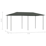 ZNTS Gazebo 2.98x5.3x2.59 m Anthracite 160 g/m² 313622