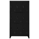 Locker Cabinet Black 90x45x180 cm Steel 339806