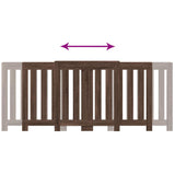 Radiator Cover Brown Oak 205x21.5x83.5 cm Engineered Wood 852768