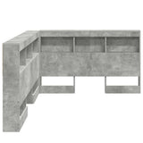 Storage Headboard Concrete Grey 120 cm Engineered Wood 3335480