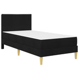 Bed Frame with Mattress with Headboard Black 90 x 190 cm Fabric 3415252