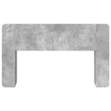 Headboard Cabinet with Storage Concrete Grey Engineered Wood 8001204