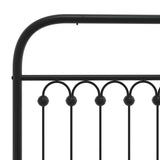 Metal Replace Headboard Black 200 cm 376638