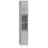 Bathroom Cabinet Concrete Grey 30x30x190 cm Engineered Wood 831536
