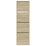 Shoe Cabinet with 4 Flip-Drawers Sonoma Oak 60x42x204 cm 3214394