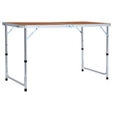 48172 Foldable Camping Table Aluminium 120x60 cm