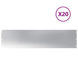 Lawn Edgings 20 pcs 25x103 cm Galvanised Steel 860177