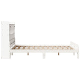 Bookcase Bed without Mattress White 140x200 cm Solid Wood Pine 3308883
