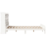 ZNTS Bookcase Bed without Mattress White 160x200 cm Solid Wood Pine 3308877