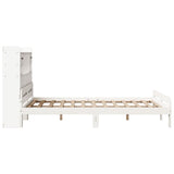 ZNTS Bookcase Bed without Mattress White 160x200 cm Solid Wood Pine 3308877