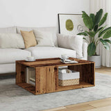 Coffee Table Old Wood 90x67x33 cm Engineered Wood 856552