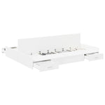 Storage Bed Frame White 160 x 200 cm Engineered wood 3335277