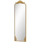 Full Length Mirror, 50 x 160 cm Floor Mirror with Baroque Metal Frame for Bedroom, Living Room, T3398P555114