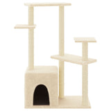 Cat Tree with Sisal Scratching Posts Cream 107.5 cm 172070