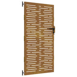 Garden Gate 85x175 cm Corten Steel Square Design 153248