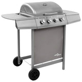Gas BBQ Grill with 4 Burners Silver 48549