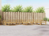 Outdoor Sofa Set 9 pcs White Solid Acacia Wood 3386903