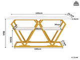 Console table - 120 x 29.5 x 80 cm - Dining & kitchen table, balcony table - Wooden table N639P383124W