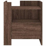 ZNTS Bedside Cabinet Brown Oak 45x50x50 cm Engineered Wood 848282