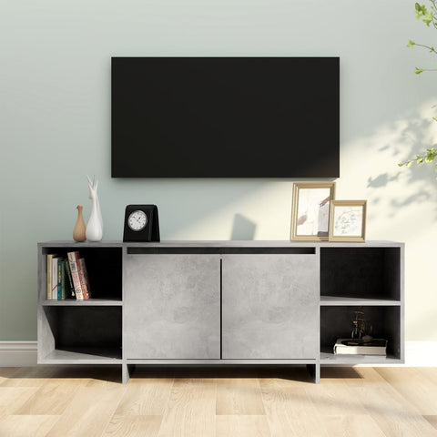 TV Cabinet Concrete Grey 130x35x50 cm Engineered Wood 809588