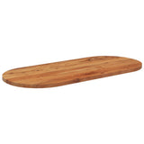 Table Top 110x50x3.8 cm Oval Solid Wood Acacia 370097