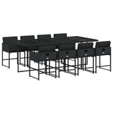 Garden Dining Set Black 3211279