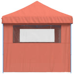 ZNTS Foldable Party Tent Pop-Up with 3 Sidewalls Terracotta 4004949