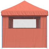 ZNTS Foldable Party Tent Pop-Up with 3 Sidewalls Terracotta 4004949