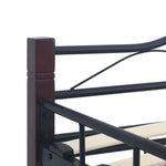 ZNTS Bed Frame without Mattress Black Metal 120x200 cm 285292