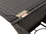 Propane Tank Cover Table Black 40x40x60 cm Poly Rattan 366294
