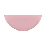 Luxury Bathroom Basin Round Matt Pink 32.5x14 cm Ceramic 146966
