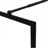 Walk-in Shower Wall with Tempered Glass Black 90x195 cm 149153