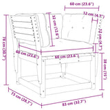 Garden Sofa Cream white, Natural wood 844697